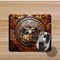  Western Hunting Lodge Mouse Pad – Engraved Stag Print | Personalized Tooled Leather Office Mat | Stylish Outdoor Workspace Decor